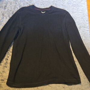 Faded Glory Men's Small Black V-Neck Thermal